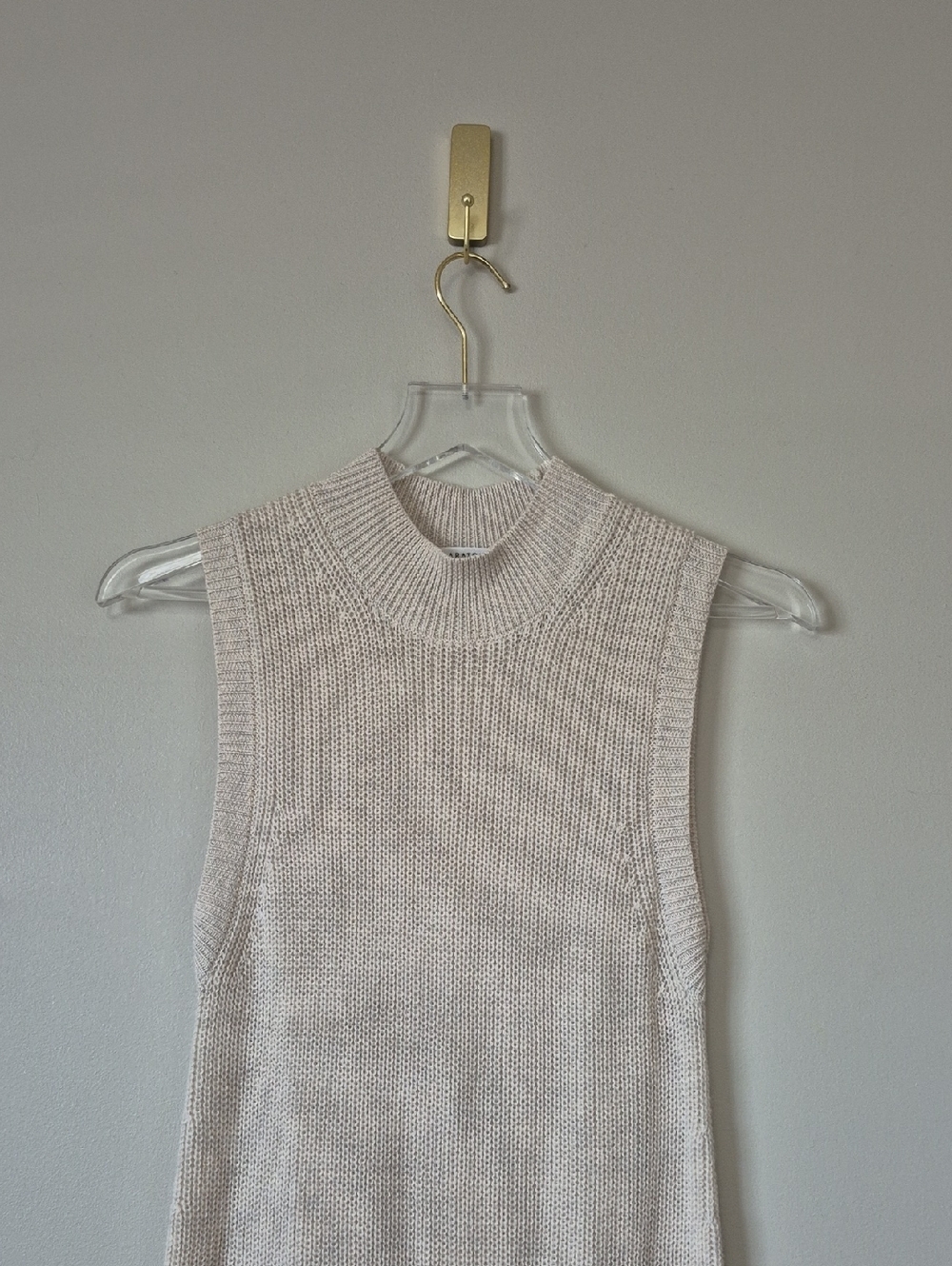 Arizia Babaton Aesthetica Dress Merino Wool Midi Dress, S Cream Minimalist - Picture 5 of 11
